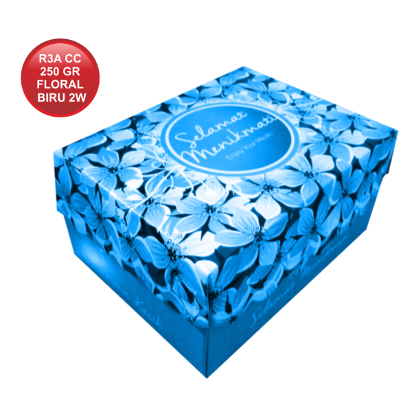 R3A CC CETAK COATED 250 FLORAL BIRU 2W